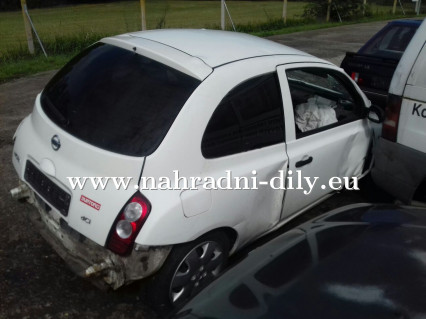 Nissan Micra bílá 2010 na náhradní díly České Budějovice / nahradni-dily.eu